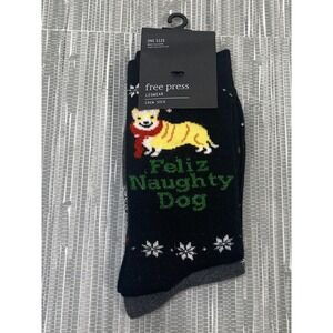 NWT Free Press Set of 2 Christmas Crew Socks